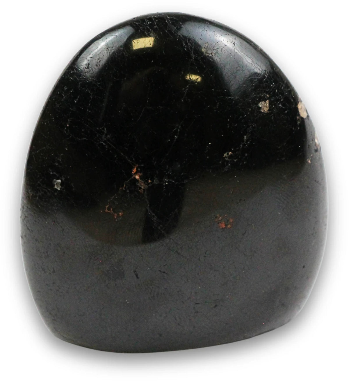 Svart turmalin skulptur, polerad, 150 till 200 g