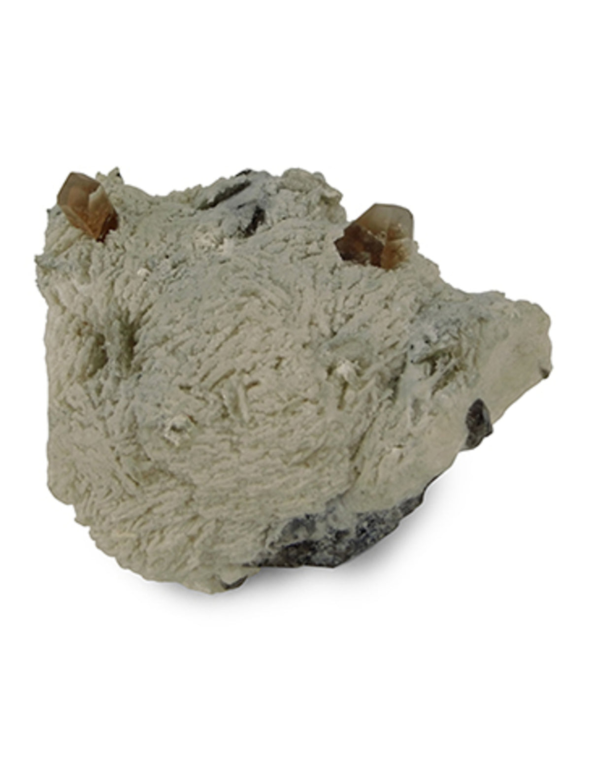 Topas och rökkvarts på baryt och kalcit, 12 cm, nr 259