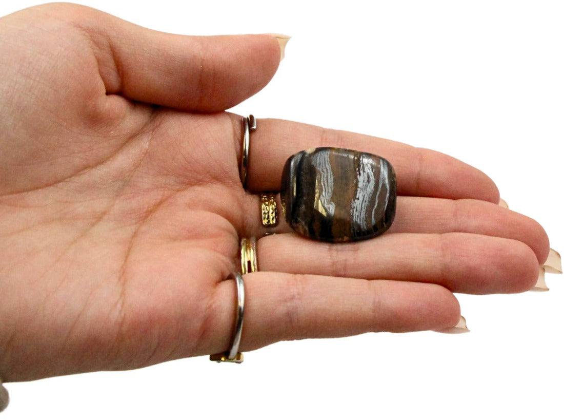 Tigerjärn trumlade stenar, 50 g, ca 3 stenar, 2 till 4 cm