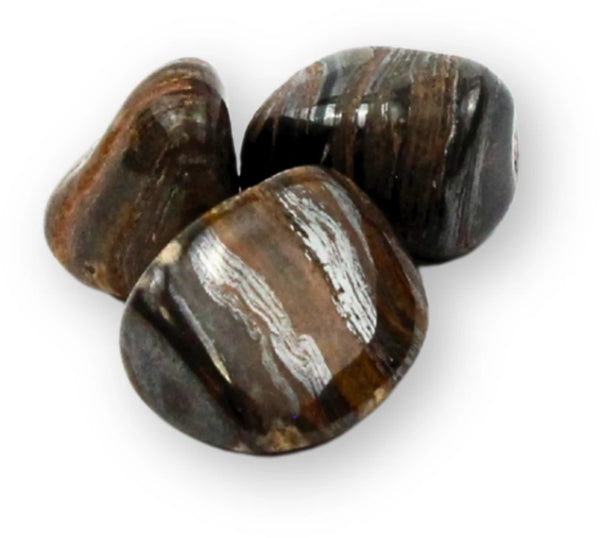 Tigerjärn trumlade stenar, 50 g, ca 3 stenar, 2 till 4 cm