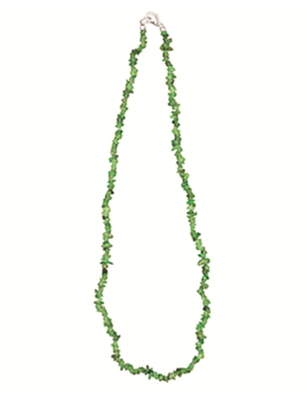 Tsavorit halsband med splitstenar, grön granat, 5 till 10 mm