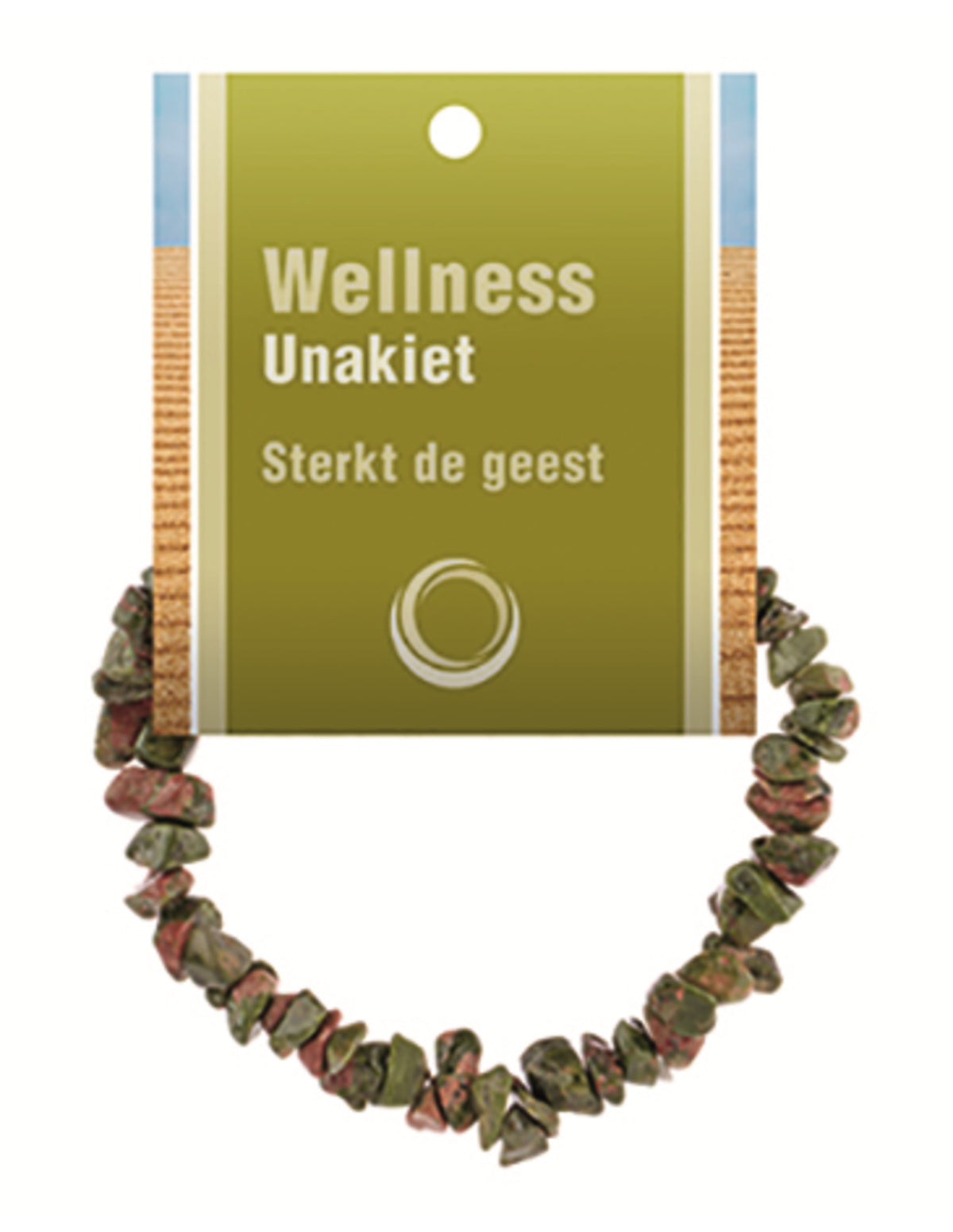 Unakit armband med splitstenar, 5 till 10 mm, På kort