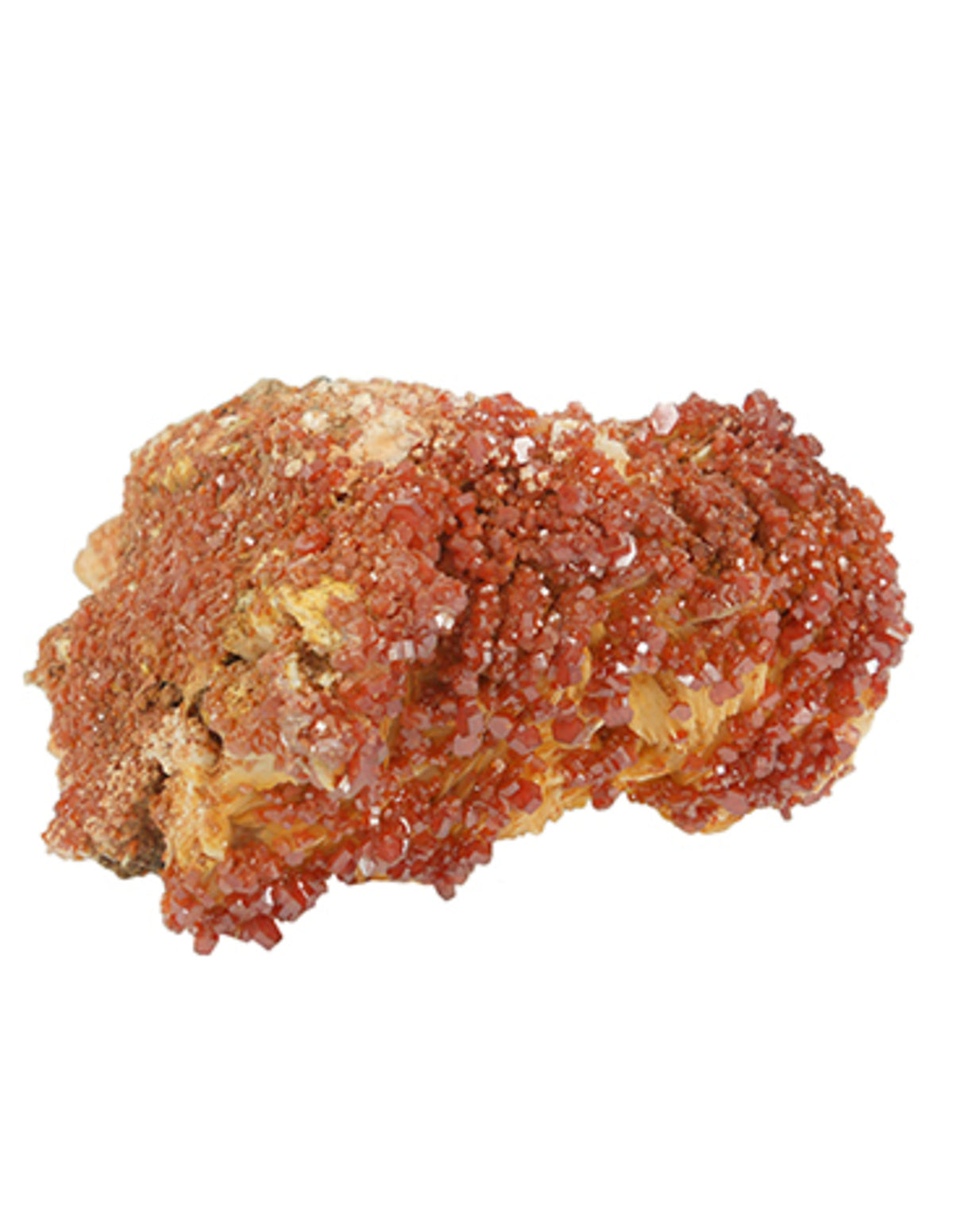 Vanadinit mineralprov med baryt, ca 18 cm, nr 9