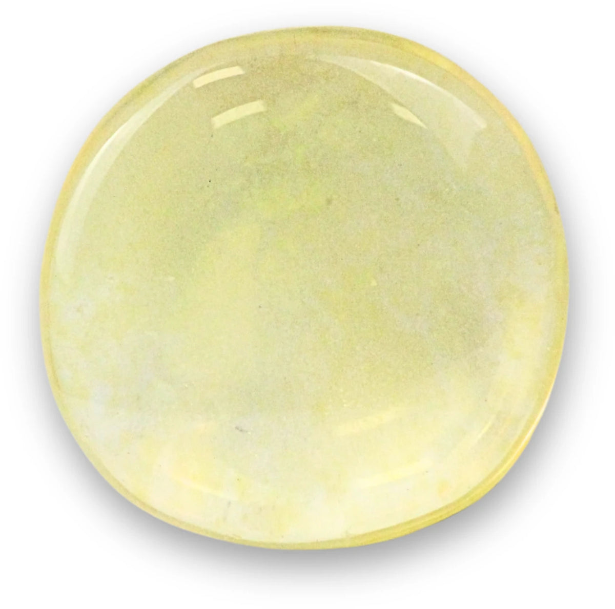 Opalit ficksten (glas), gul, 3 till 5 cm