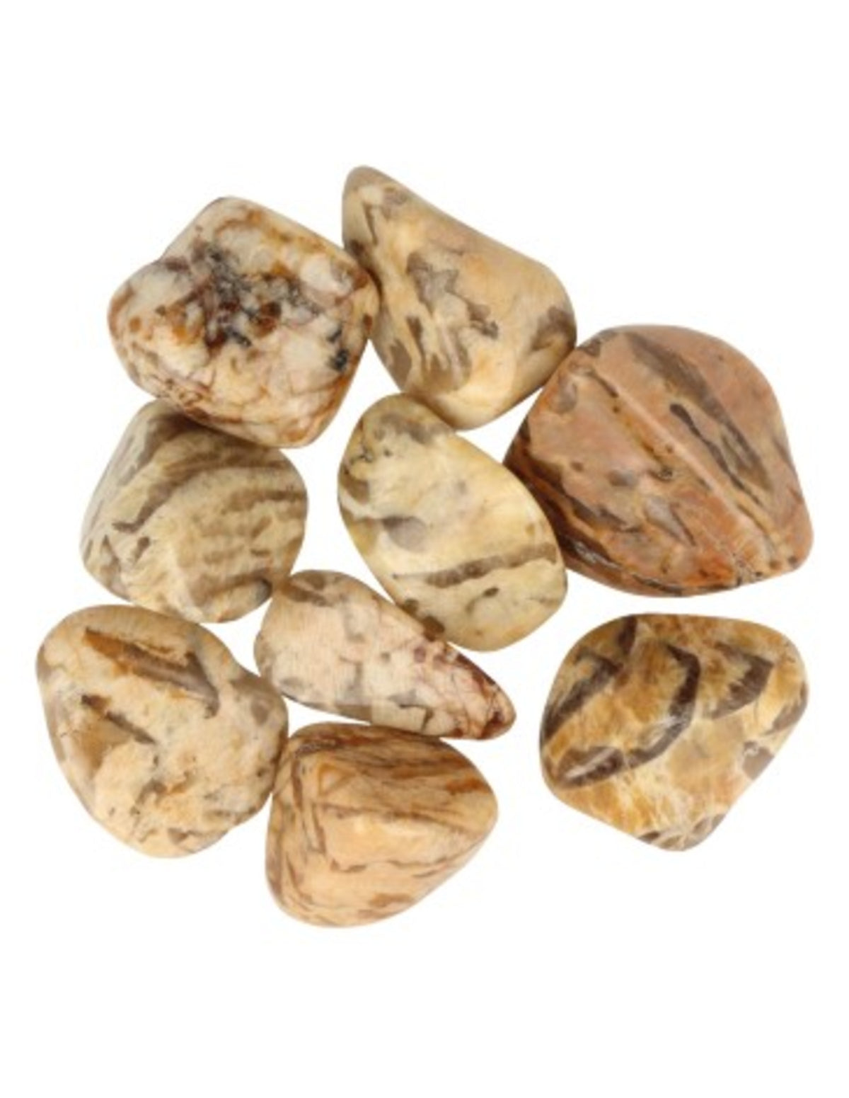 Zebradorit trumlade stenar, från Madagaskar, 250 g