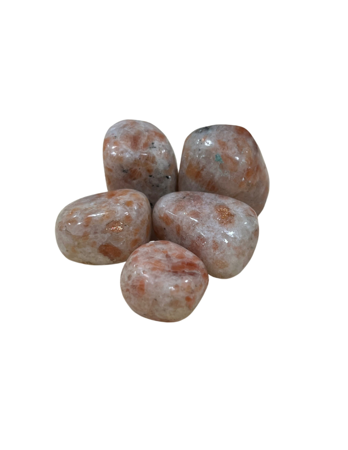 Solsten trumlade stenar, orange, från Indien, 250 g, A-kvalitet