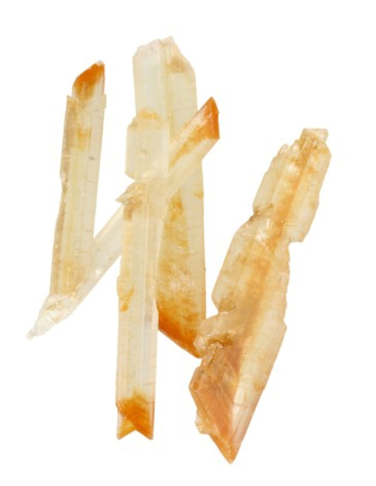 Gips kristaller, orange, rå, 10 g