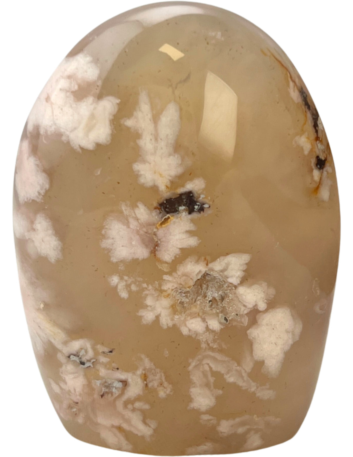 Agat blomskulptur, polerad, 200 till 250 g