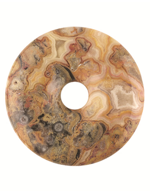 Crazy lace agat donut, 30 mm, Mexiko