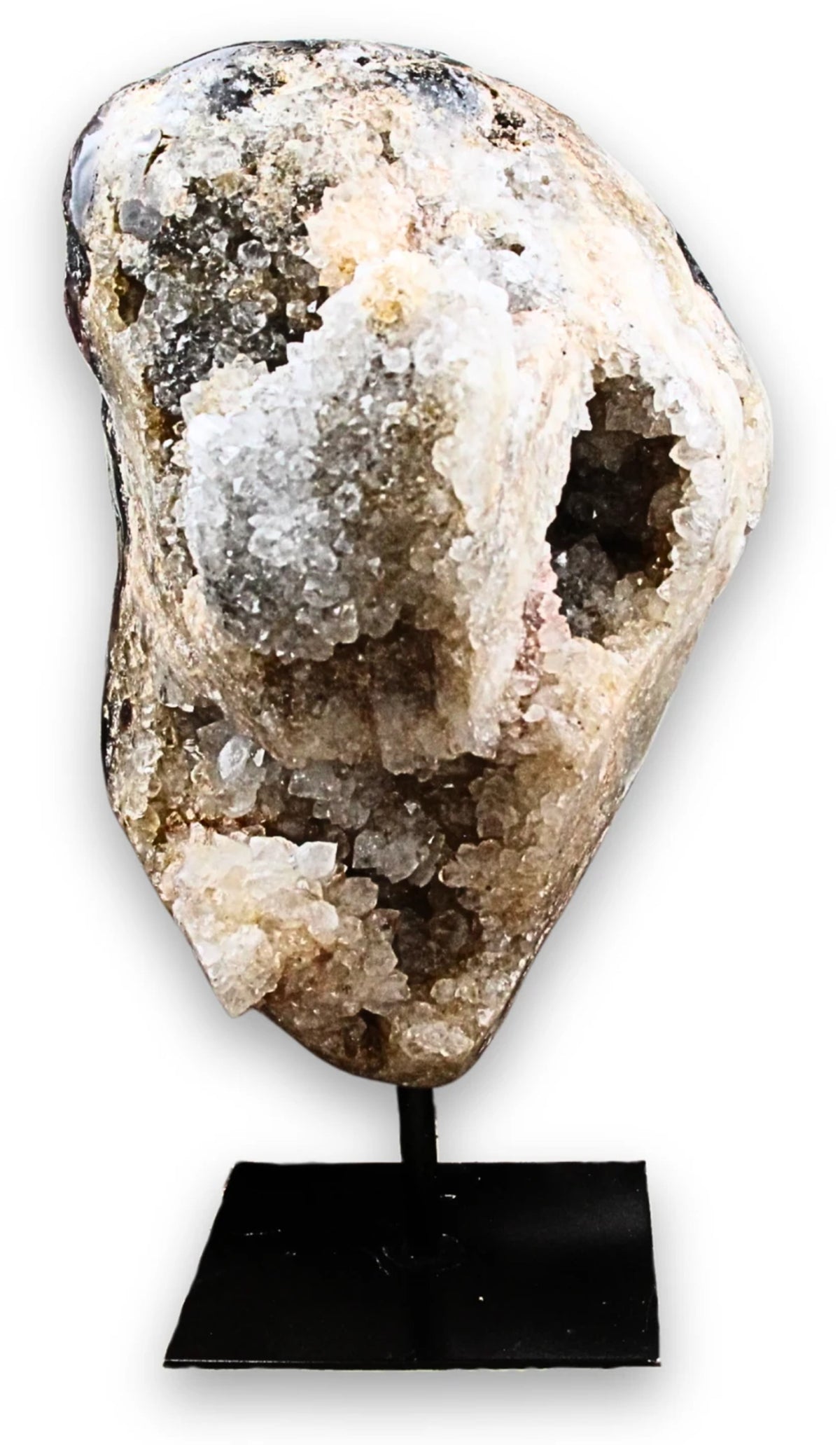 Agat geod på fot, kristalliserad, 30 cm, nr 02