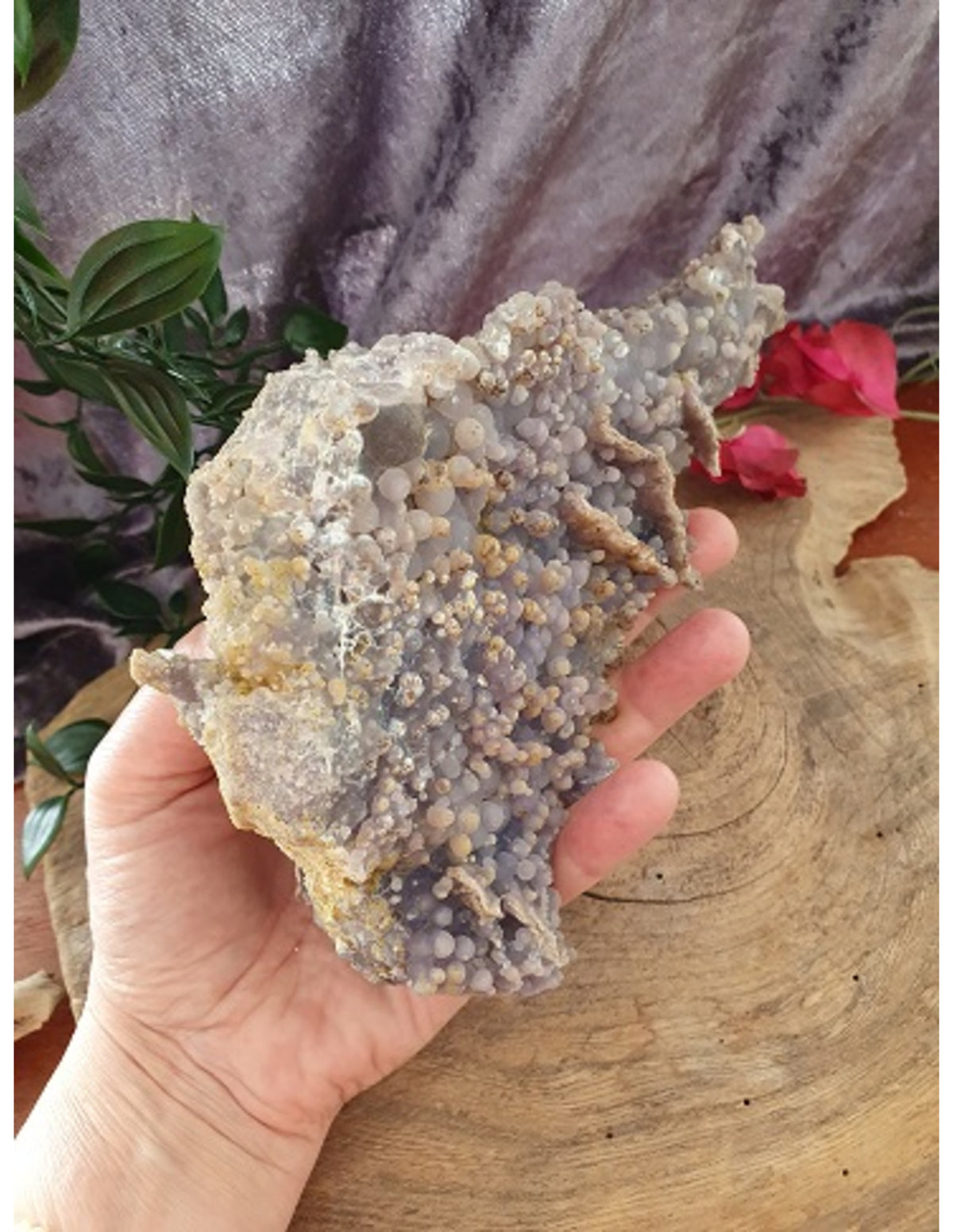 Druvagat kalcedon, 19 x 12 x 8 cm, 1,05 kg, nr 15