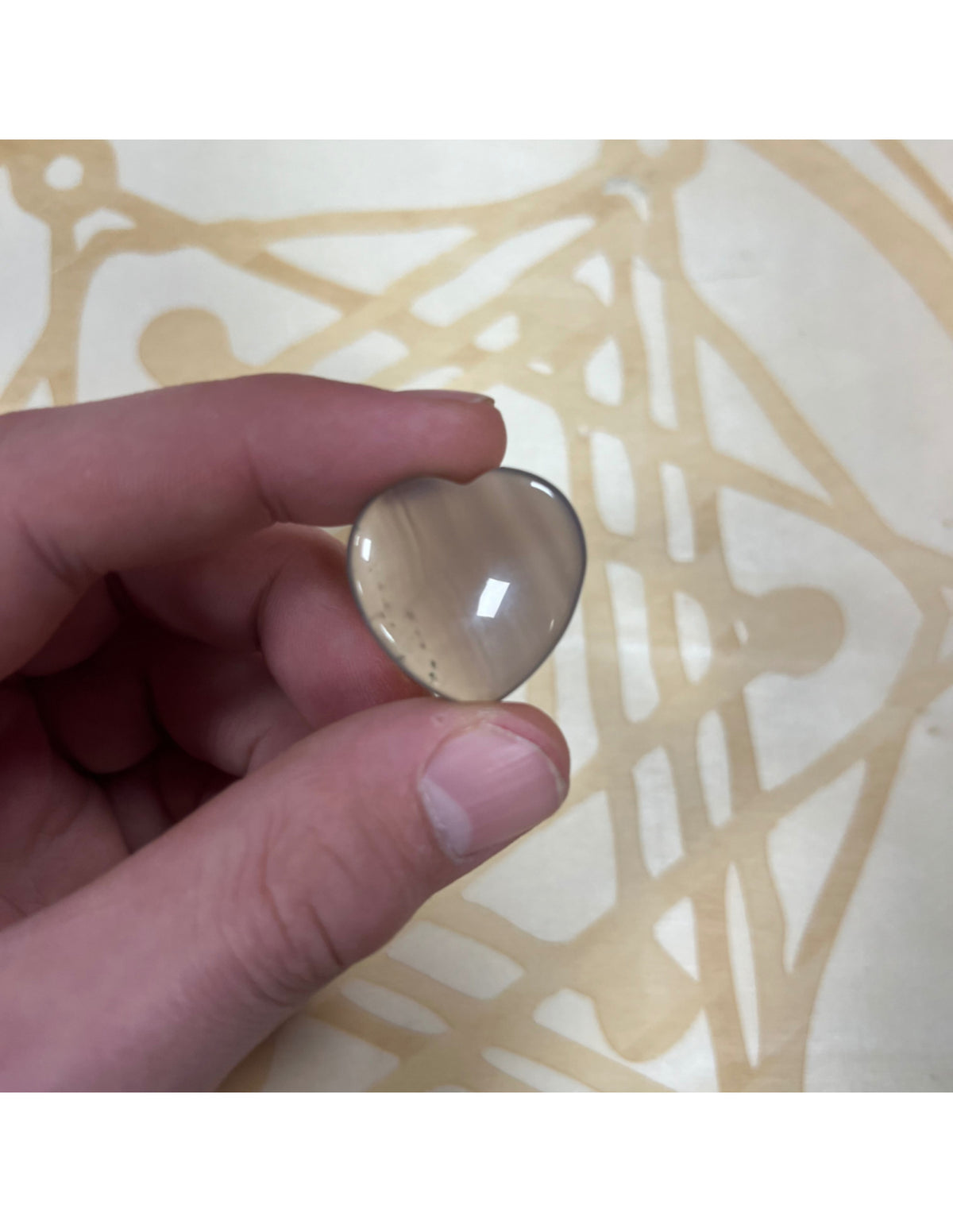 Grå agat hjärta, 2,5 cm, ca 20 g