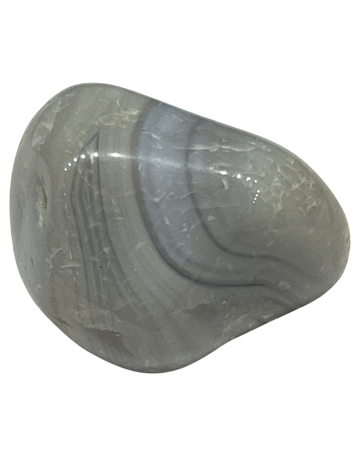 Agat trumlade stenar, grå, 100 g