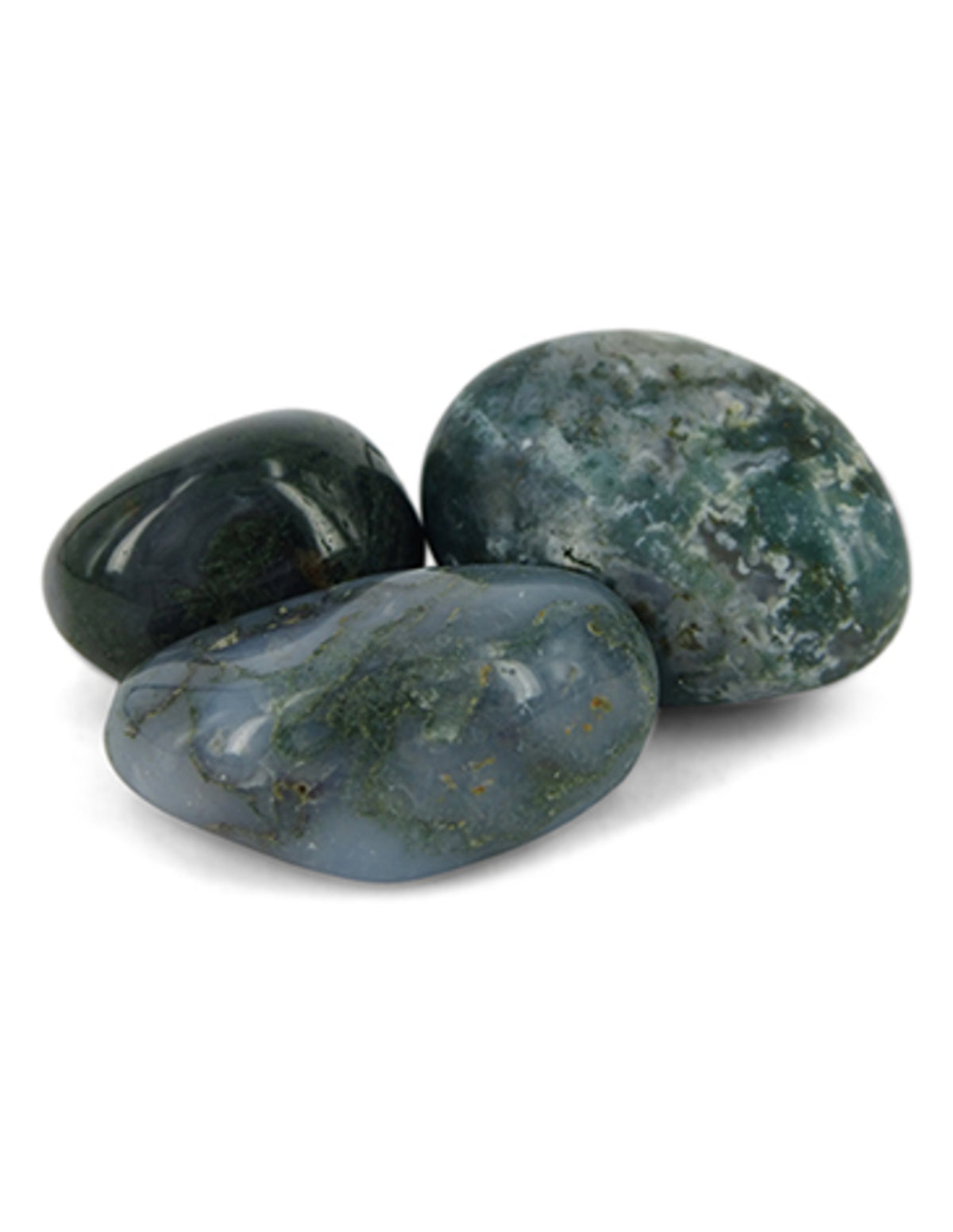Mossagat trumlade stenar, 50 g, 2 till 4 cm