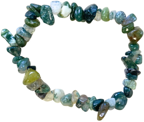 Mossagat armband med splitstenar, 5 till 10 mm