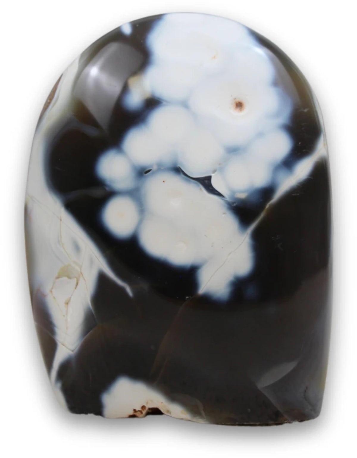 Agat orka skulptur, svartvit, 9,9 x 7,7 x 5,2 cm, nr 11