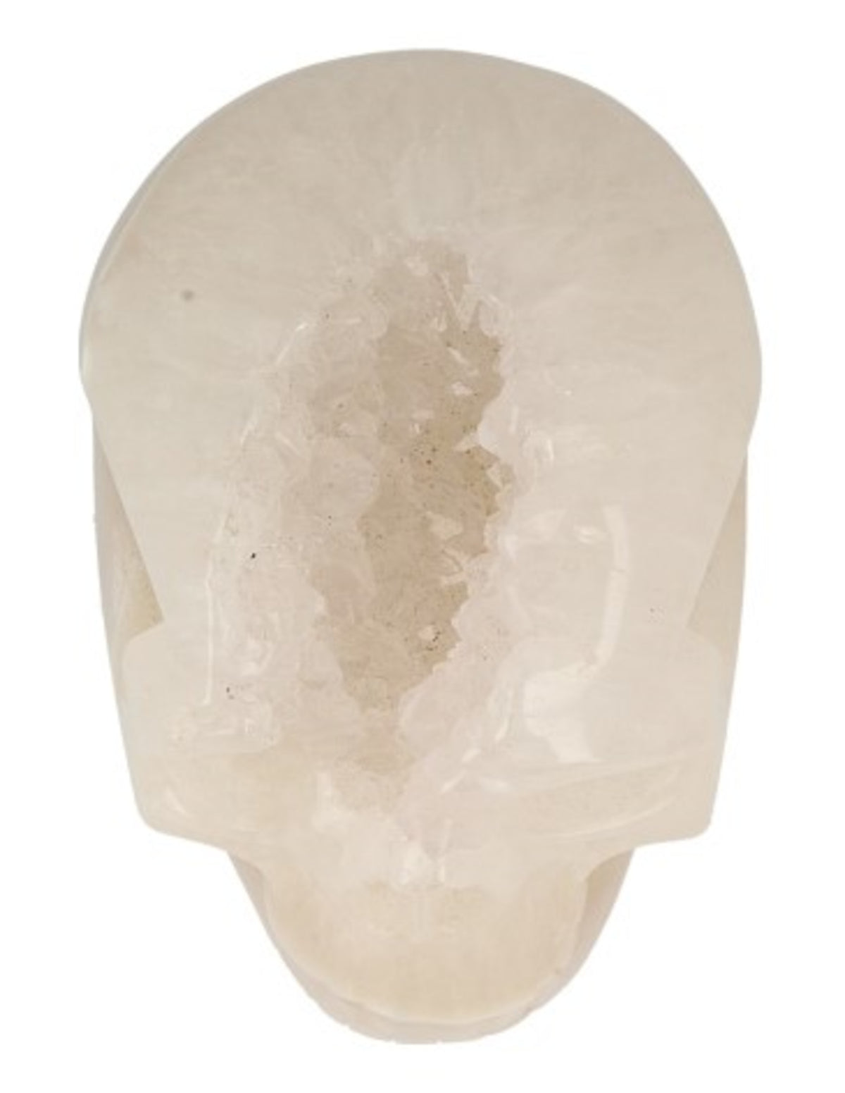 Agat dödskalle, kristalliserad, 7,5 x 11 x 7,5 cm, nr 4