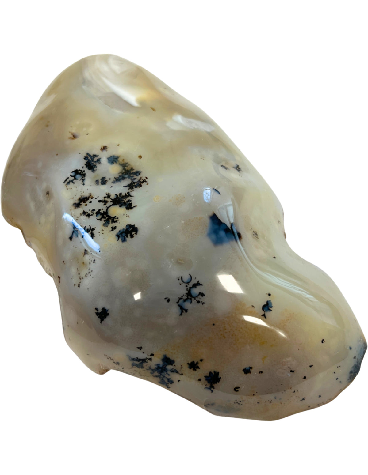 Agat skulptur, delvis polerad, 17 cm, 934 g, nr 01