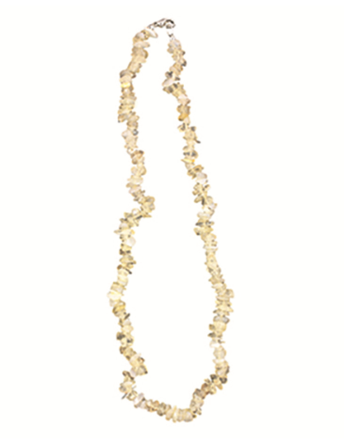 Vit agat halsband med splitstenar, 5 till 10 mm, 45 cm