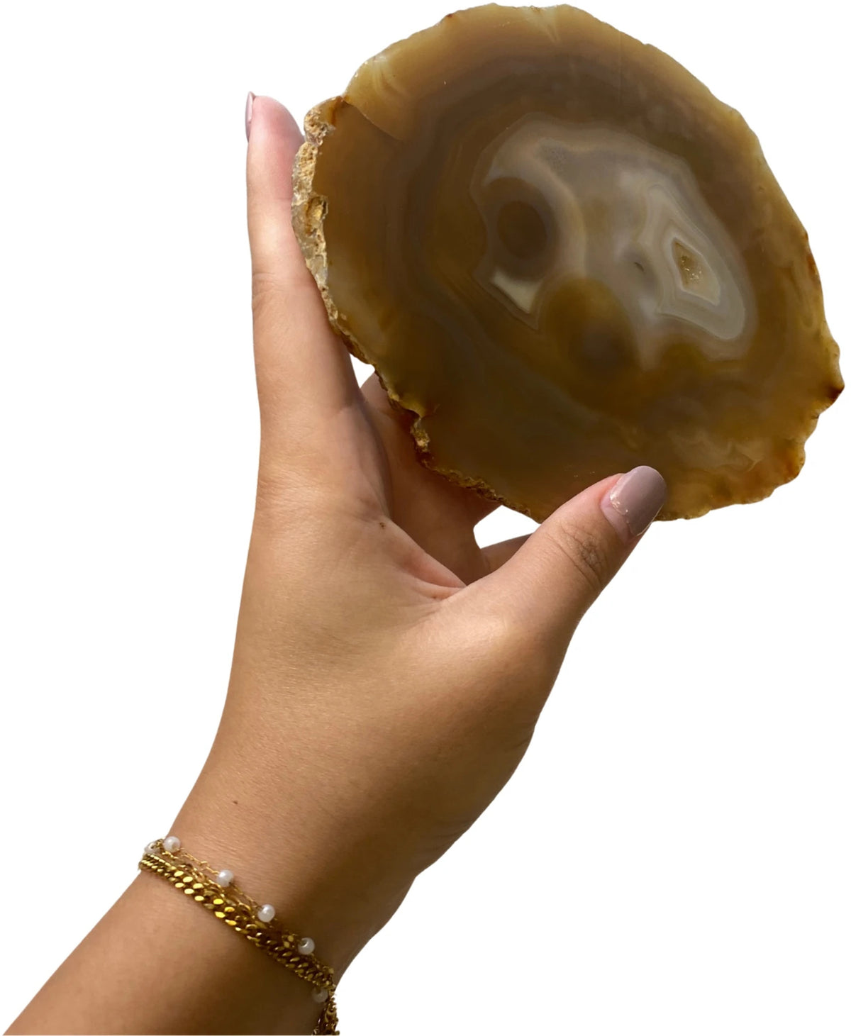 Agat skiva, naturlig, 17 cm, nr 06