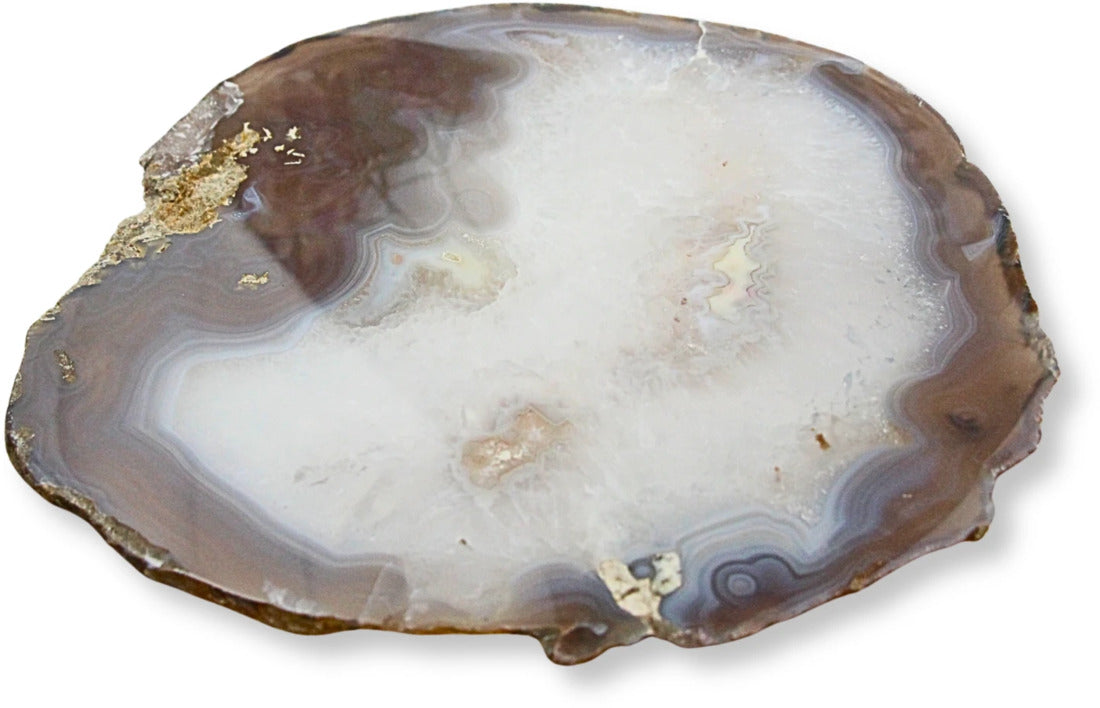 Agat skiva, naturlig, XL, 24,5 x 23,5 cm, nr 10