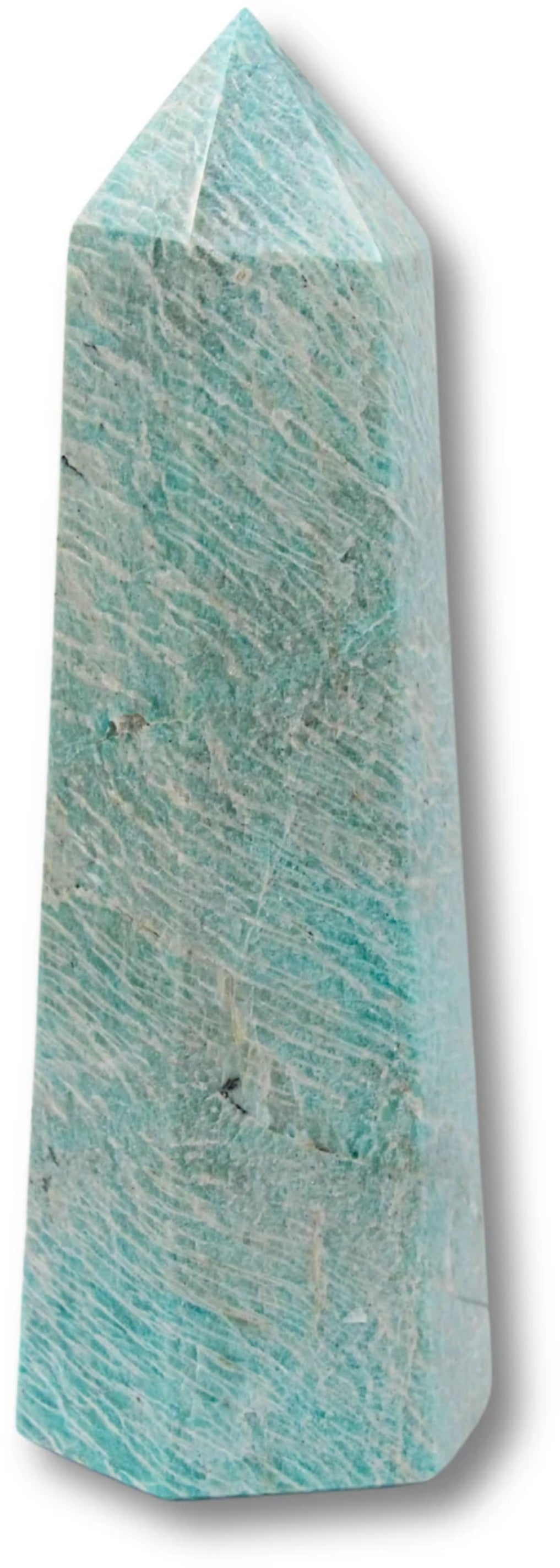 Amazonit obelisk, blågrön, 20 cm, nr 01