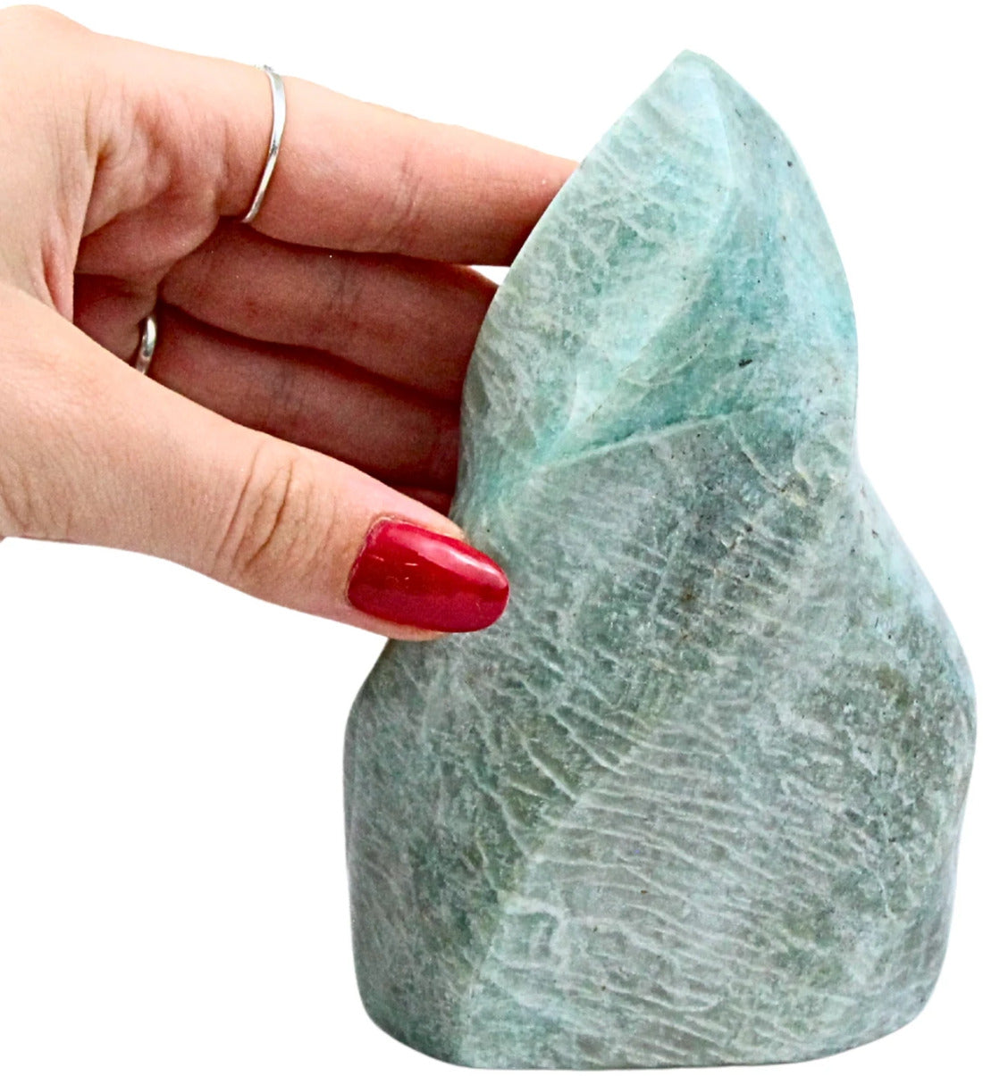 Amazonit flamma, blågrön till turkos, 12,5 x 4 x 8 cm, nr 03