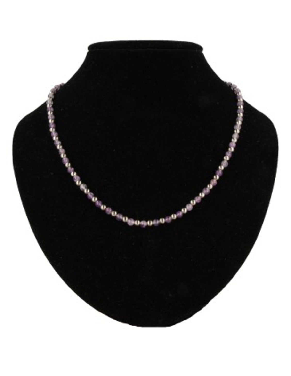 Ametist halsband Ibiza Love, 4 mm pärlor, 45 cm