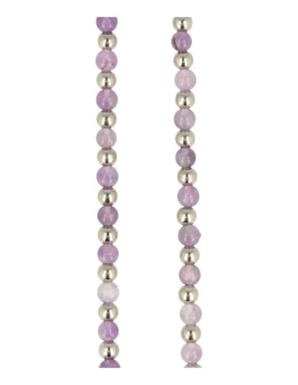 Ametist halsband Ibiza Love, 4 mm pärlor, 45 cm