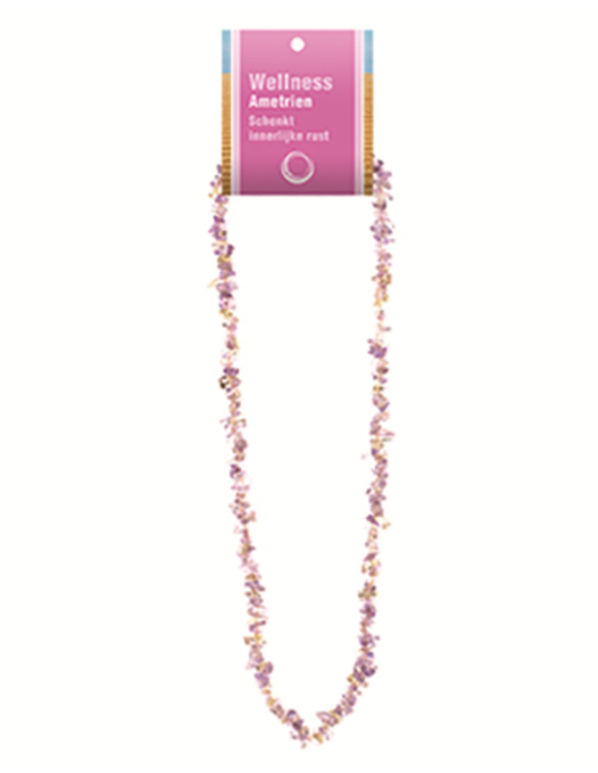 Ametrin halsband med splitstenar, med displaykort