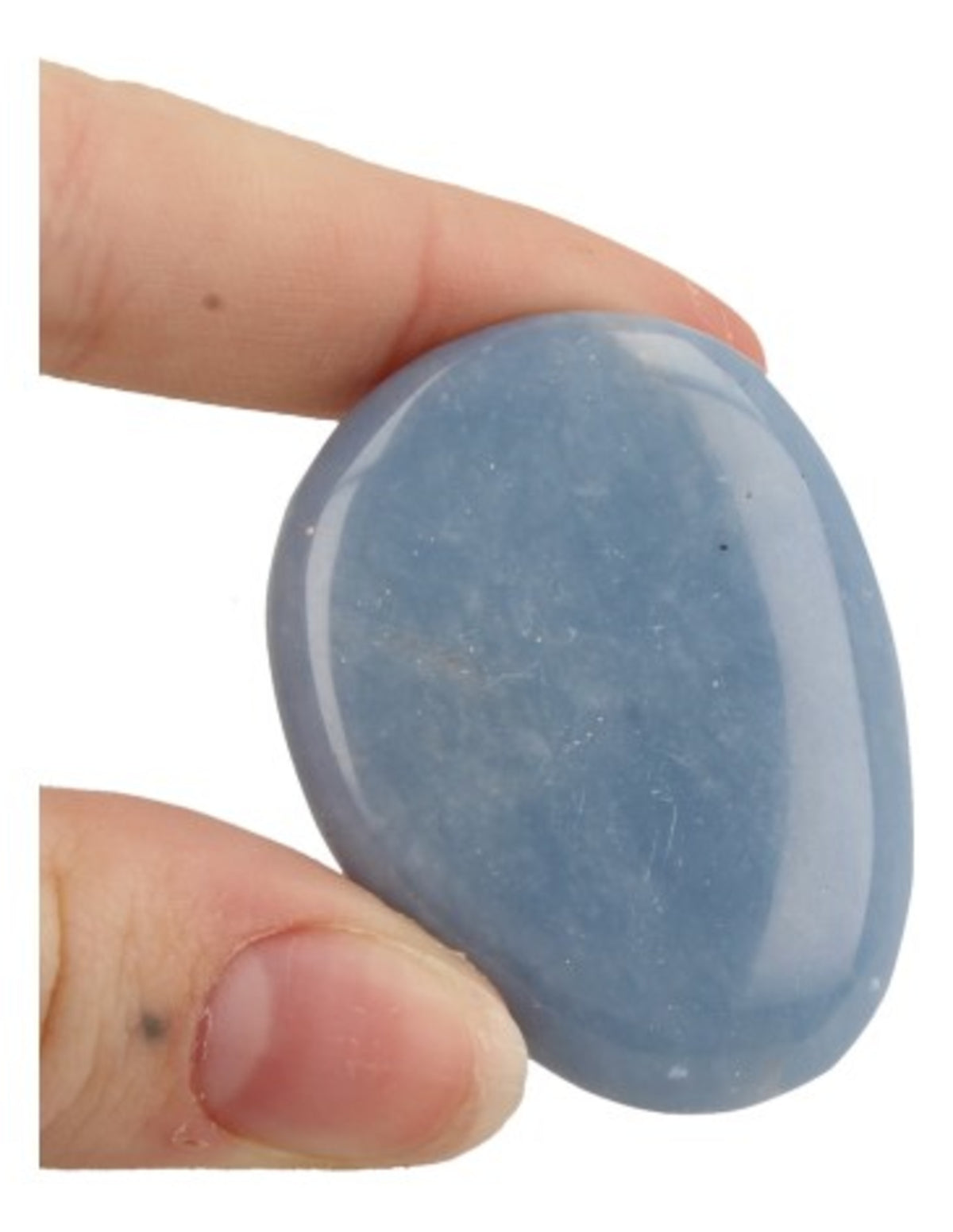 Angelit sten, ljusblå, ca 3 cm (30 g)