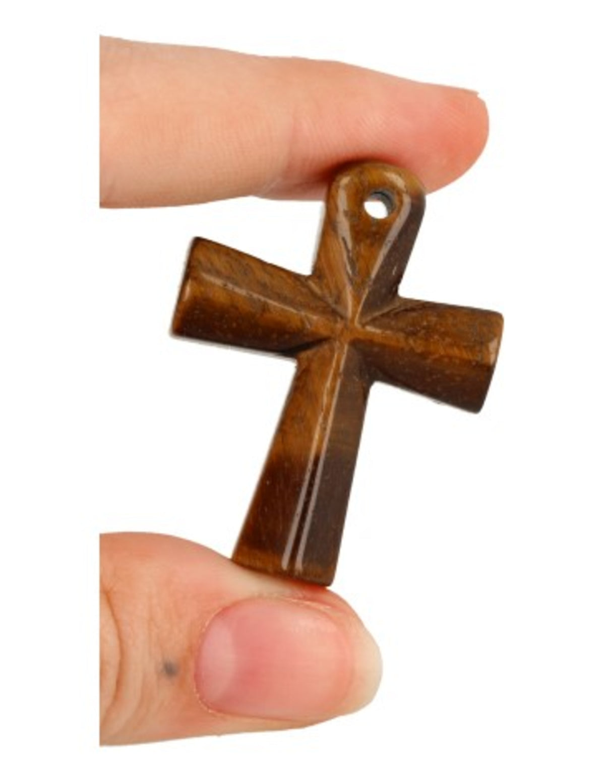 Tigeröga hänge, ankh-kors, 4 cm