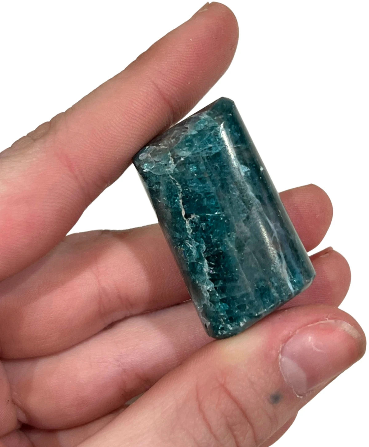 Apatit trumlade stenar, blå, 200 g (ca 4 till 5 st)