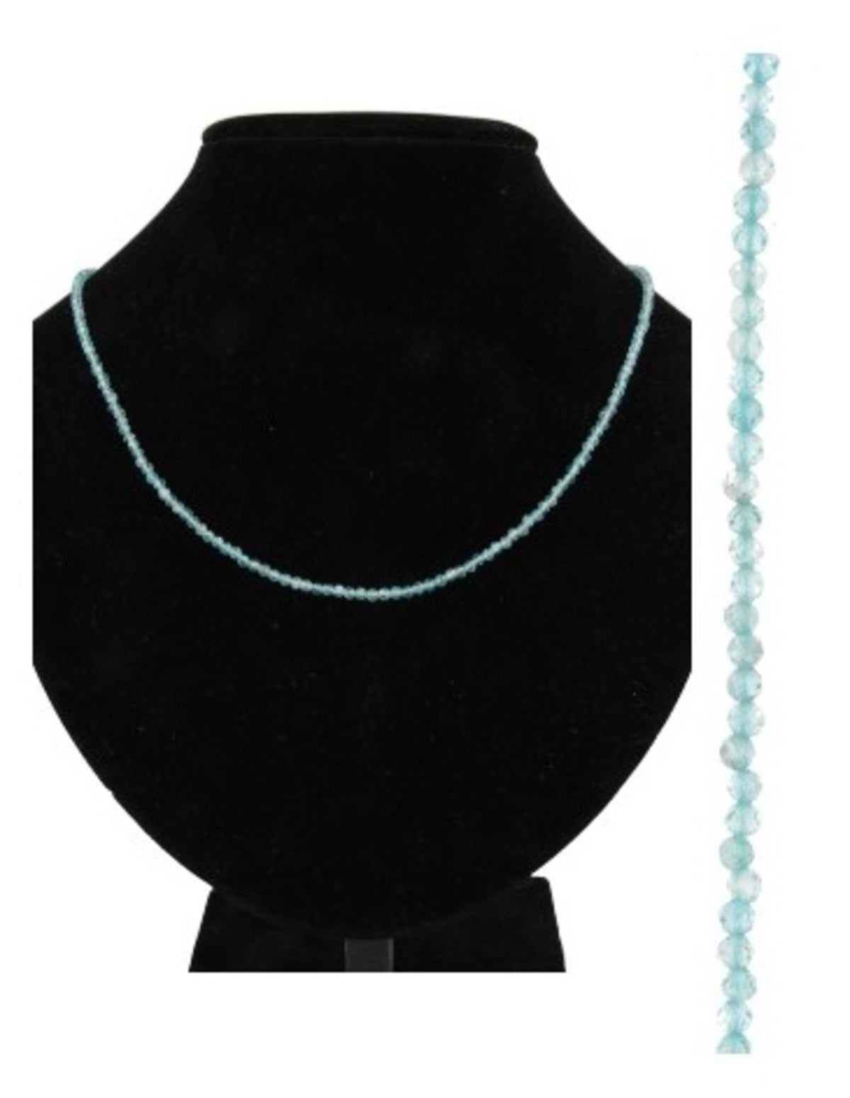 Apatit halsband Summer Vibes, 2 mm fasettslipade, 44 cm