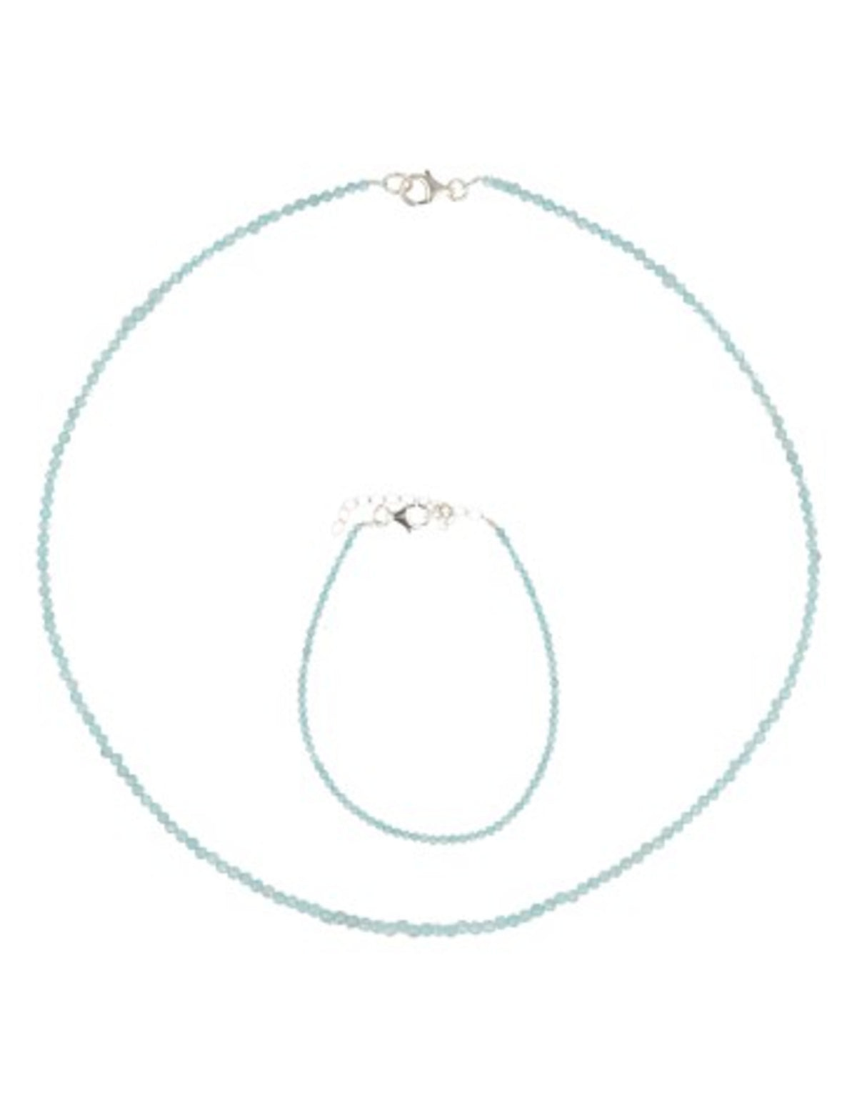 Apatit halsband Summer Vibes, 2 mm fasettslipade, 44 cm