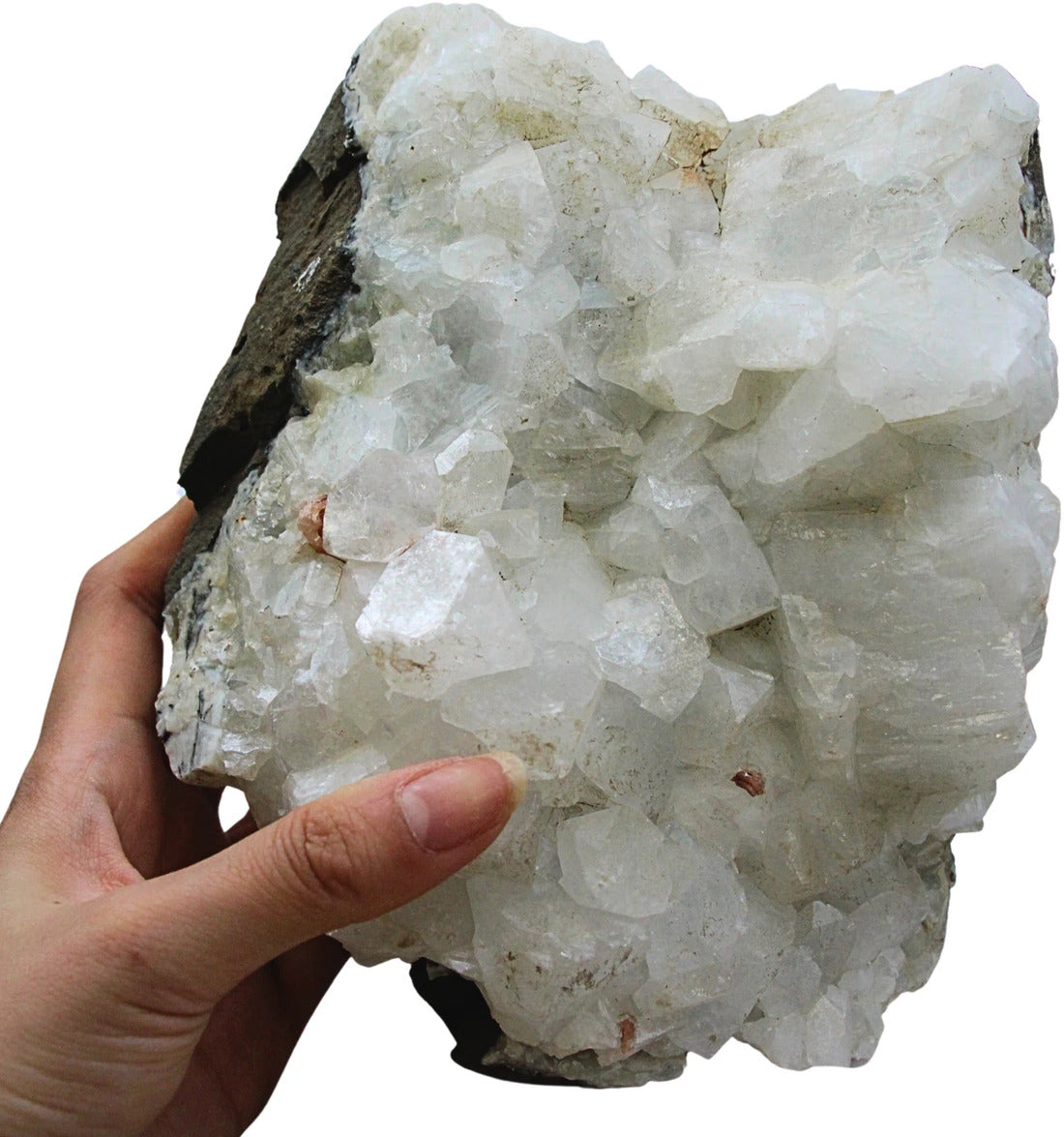 Apofyllit rå kristall, Indien, 17 x 7 x 14 cm, nr 09 (A)