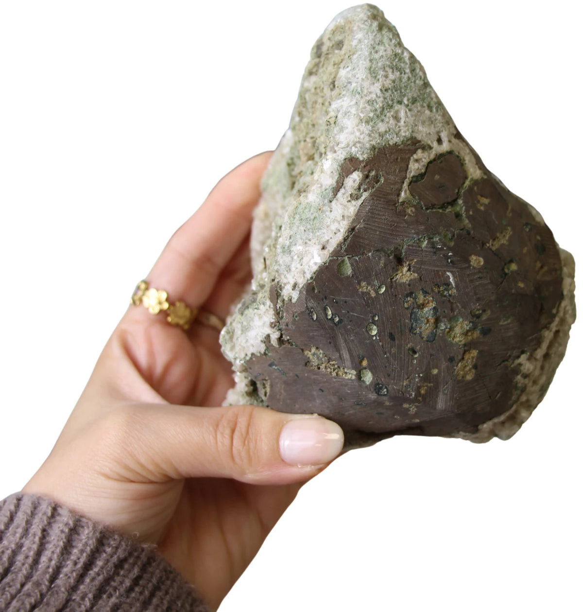 Apofyllit grön rå kristall, Indien, 11,7 cm, nr 01
