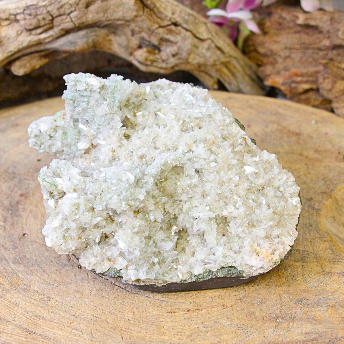 Apofyllit grön rå kristall, Indien, 12,9 cm, nr 03