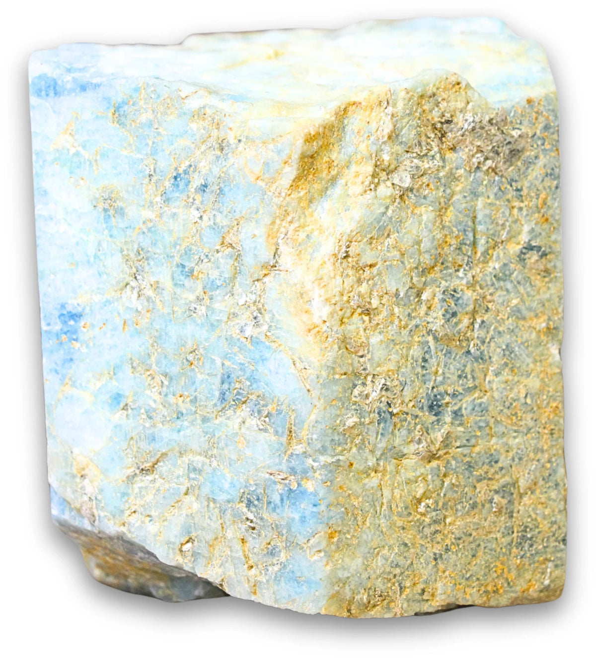 Akvamarin med mica, rå, Brasilien, 11 cm, nr 100
