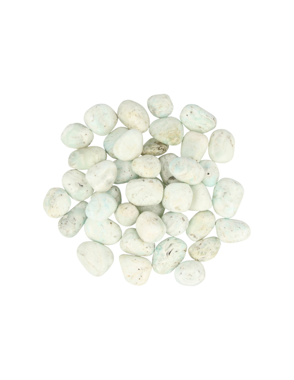 Aragonit trumlade stenar, blå, 500 g (ca 55 till 60 st)