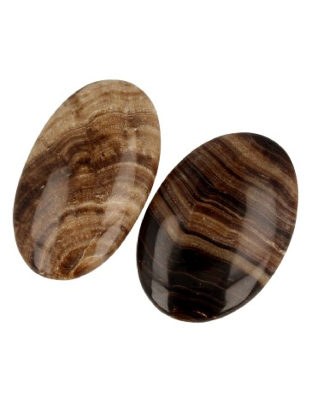 Aragonit handsten, mörkbrun, 5 till 7 cm