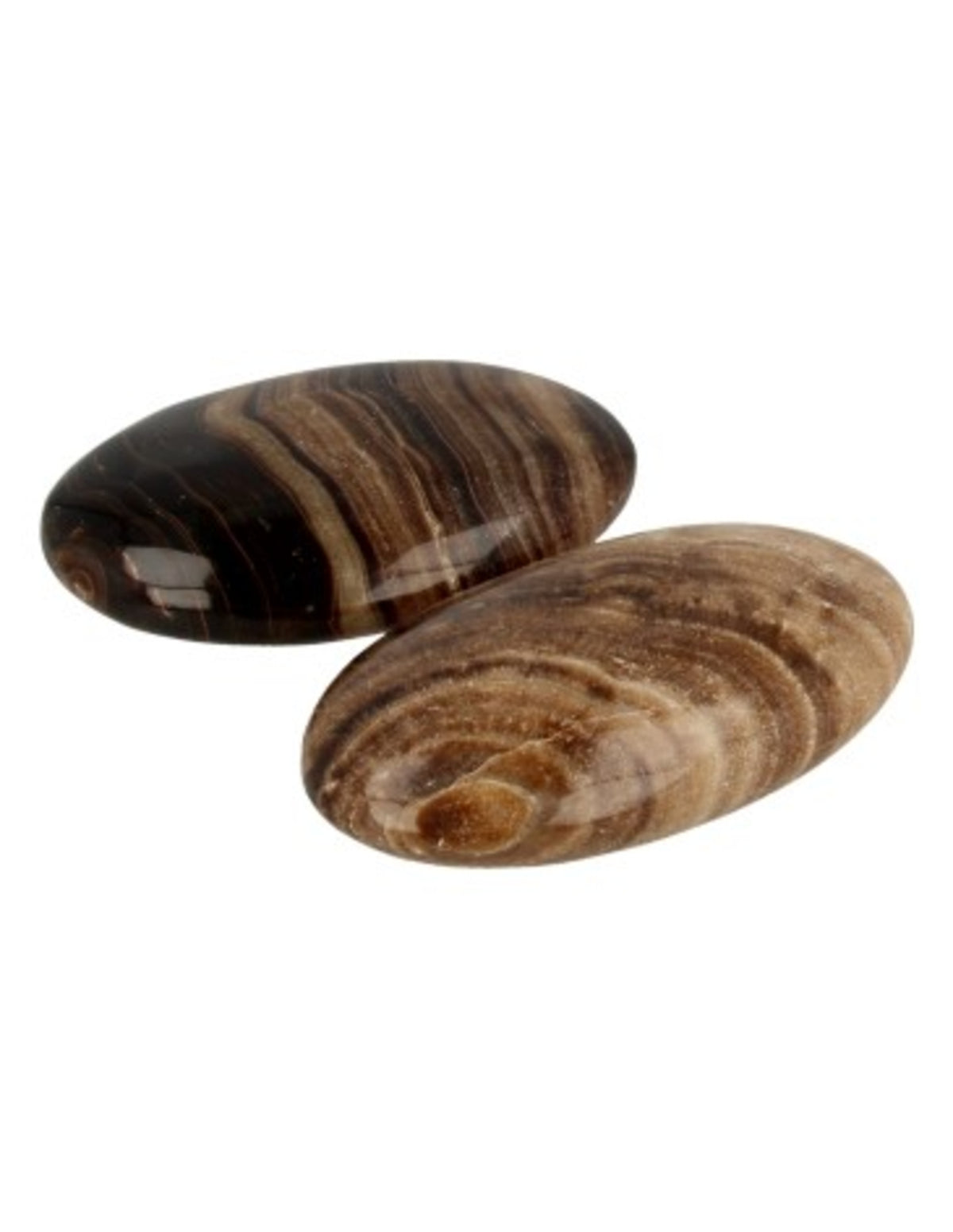 Aragonit handsten, mörkbrun, 5 till 7 cm