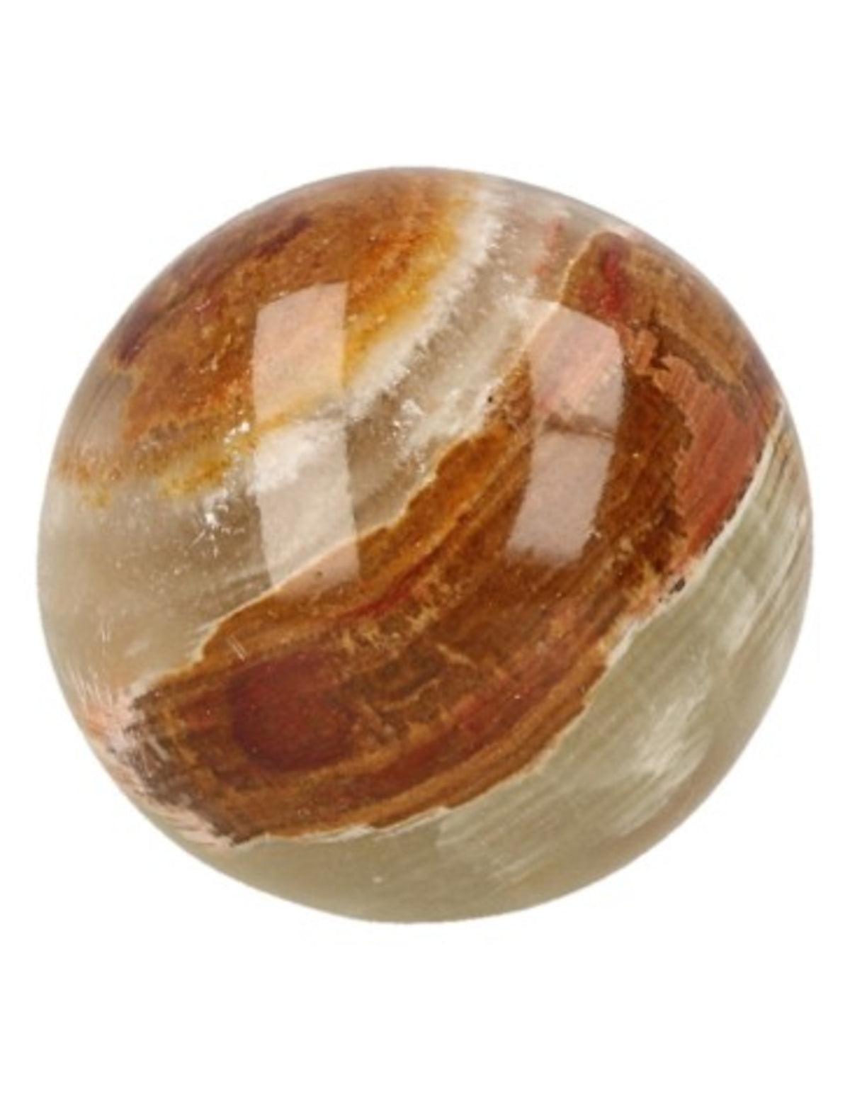 Aragonit kula, grön, onyxmarmor, 3,5 cm