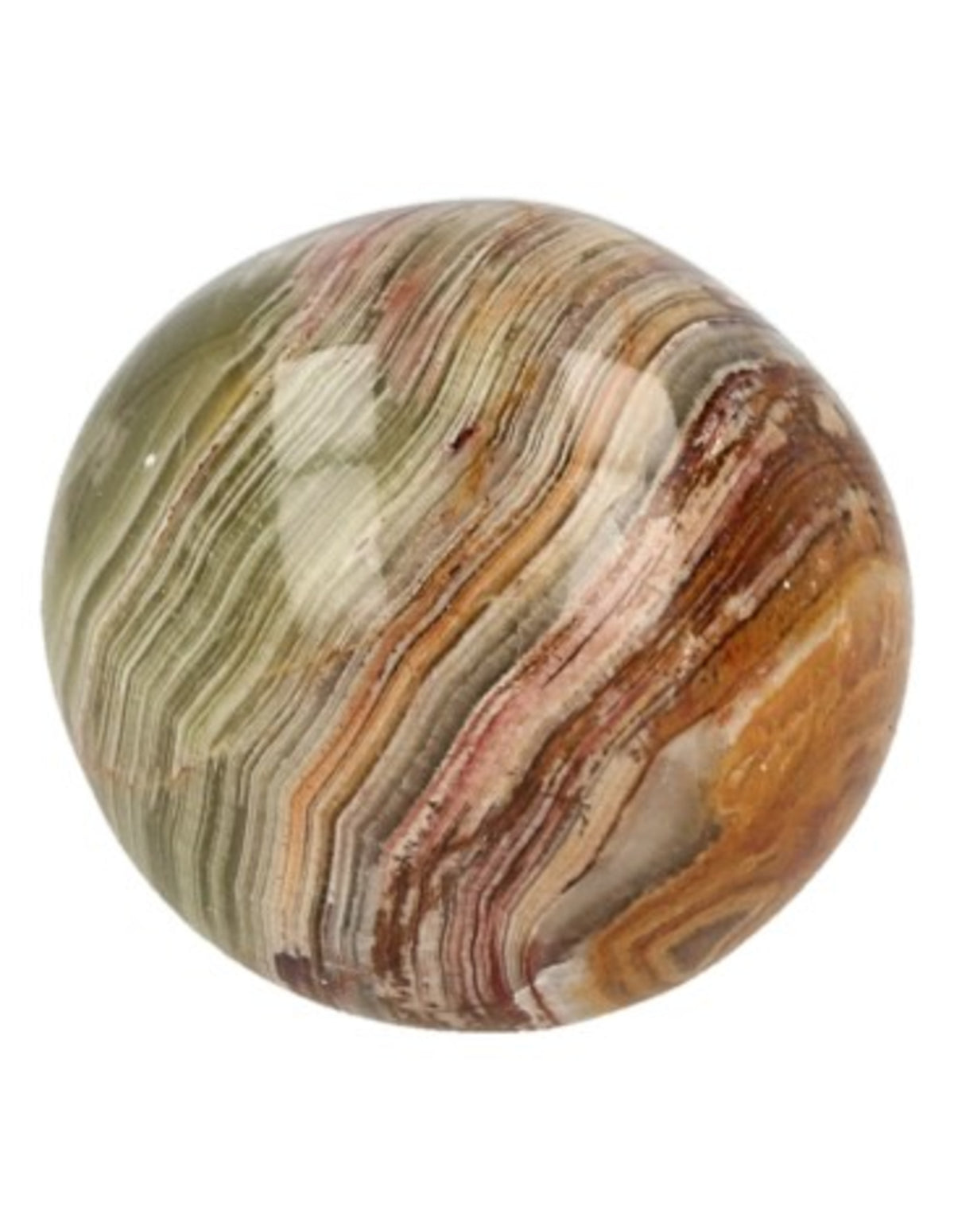 Aragonit kula, grön, onyxmarmor, 3,5 cm