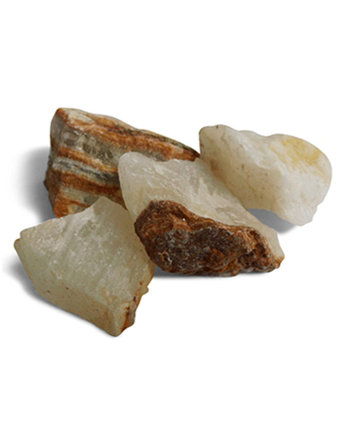 Aragonit råa stenbitar, Pakistan, 3 till 10 cm, per kg