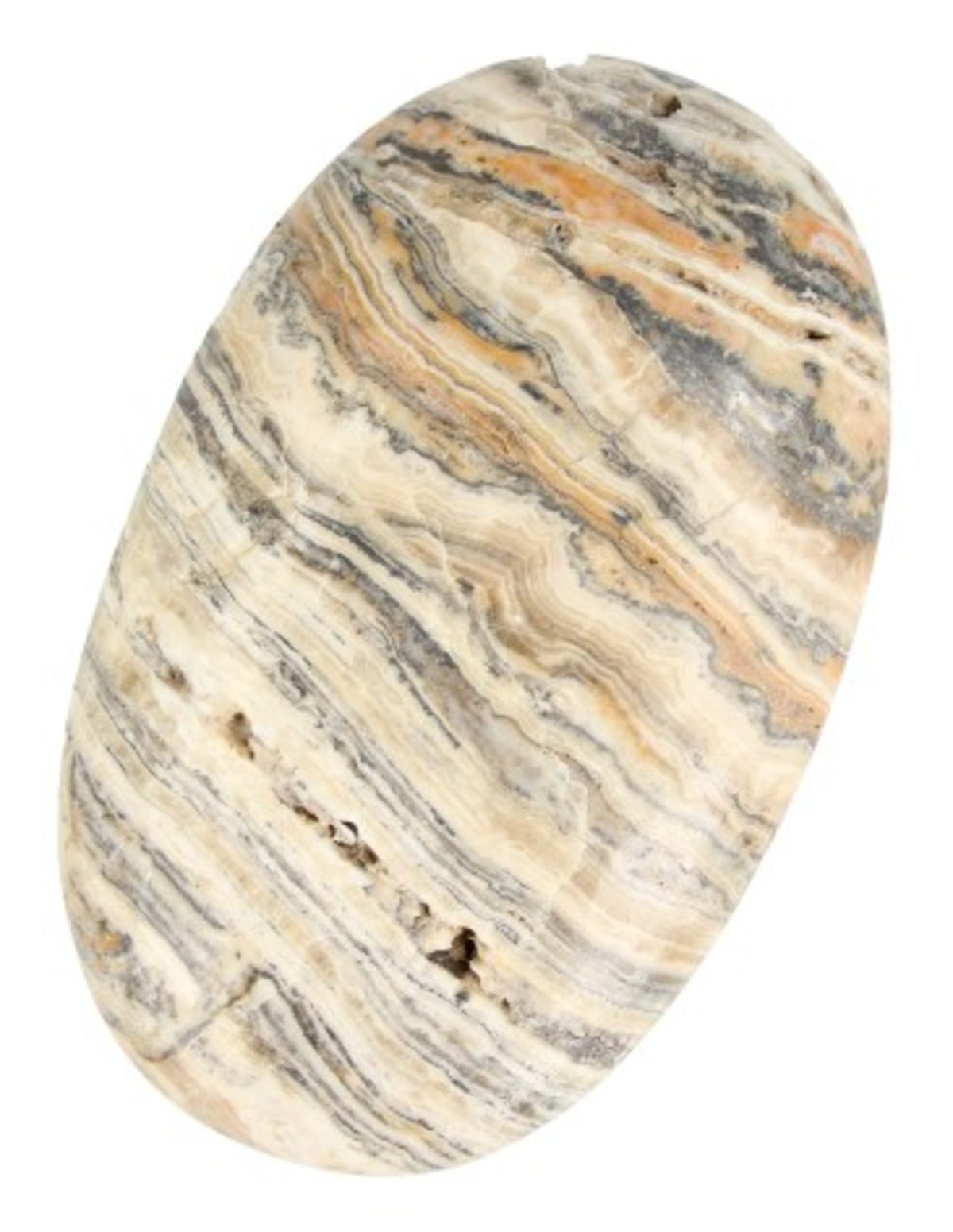 Aragonit zebra handsten, jätte, 15,5 x 10 x 3,5 cm, nr 1