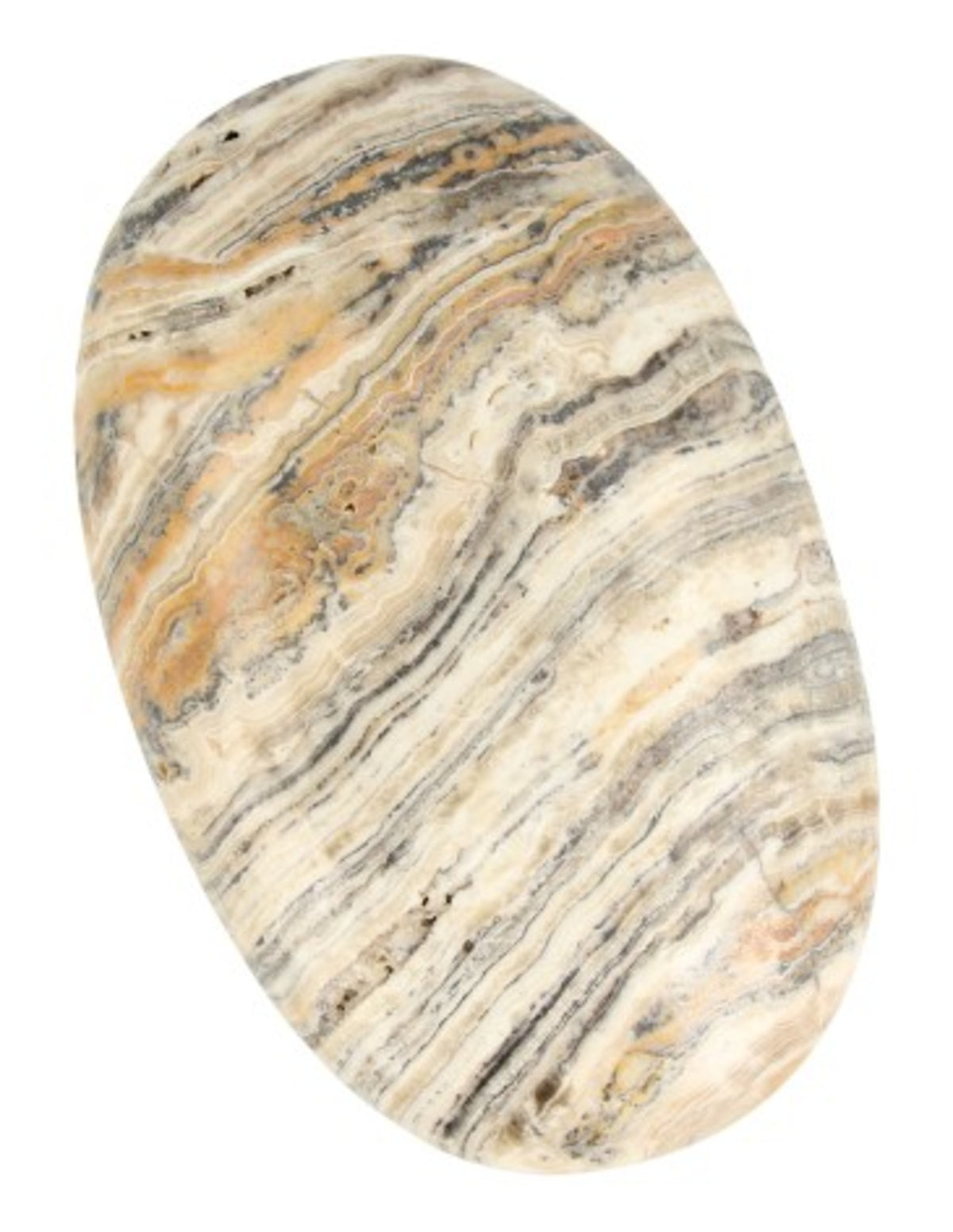 Aragonit zebra handsten, jätte, 15,5 x 10 x 3,5 cm, nr 1