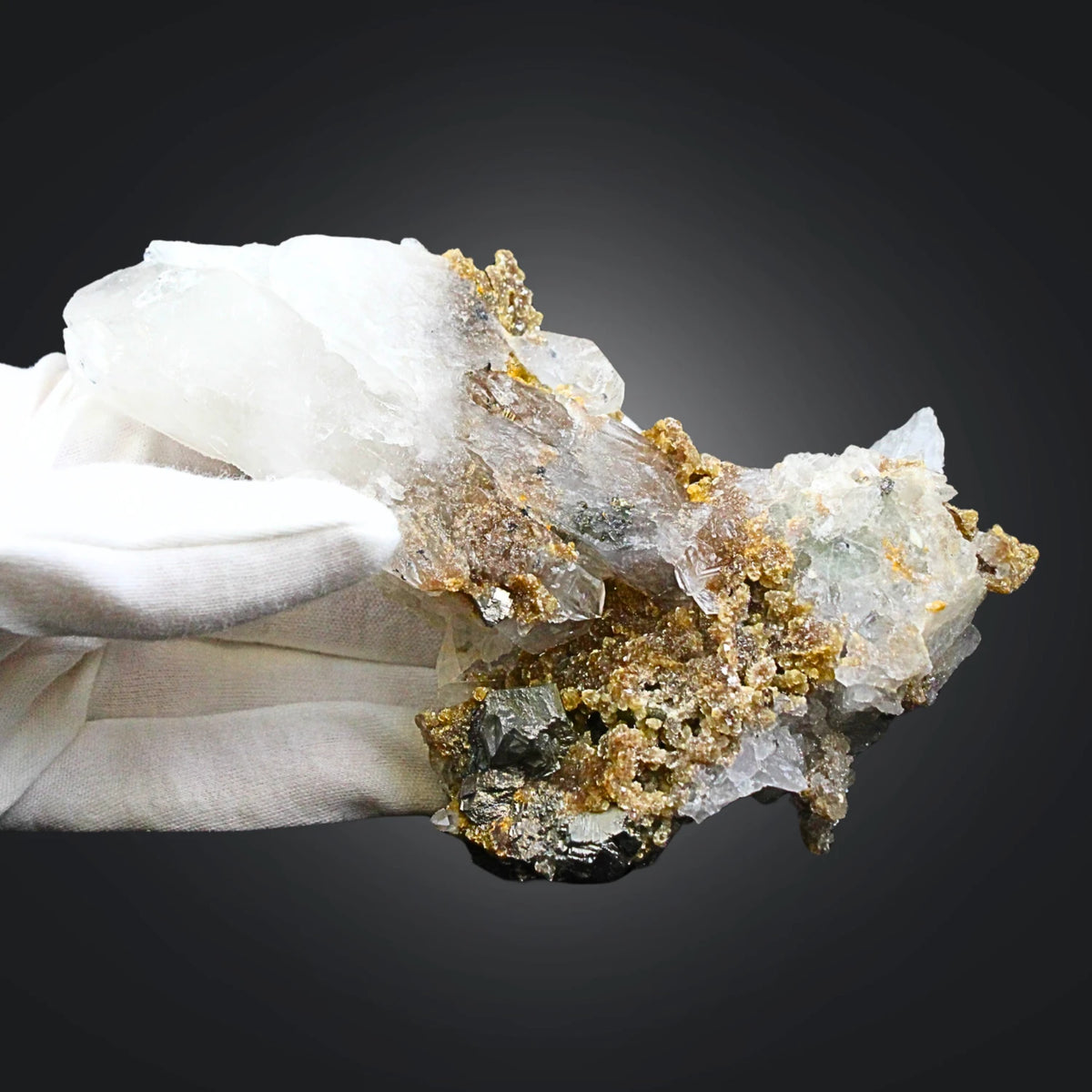 Arsenopyrit med kvarts, rå, Kina, 14 x 3,5 x 9,8 cm, nr 81