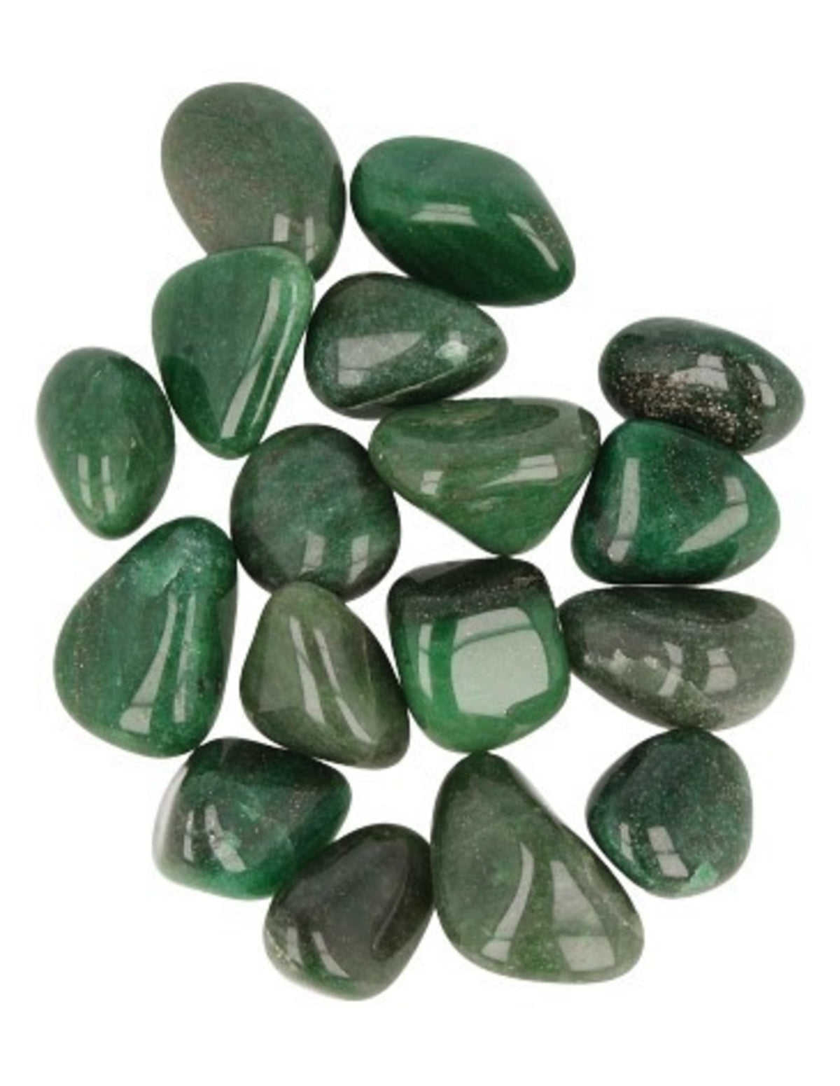 Aventurin trumlade stenar, grön, 100 g (ca 4 st)