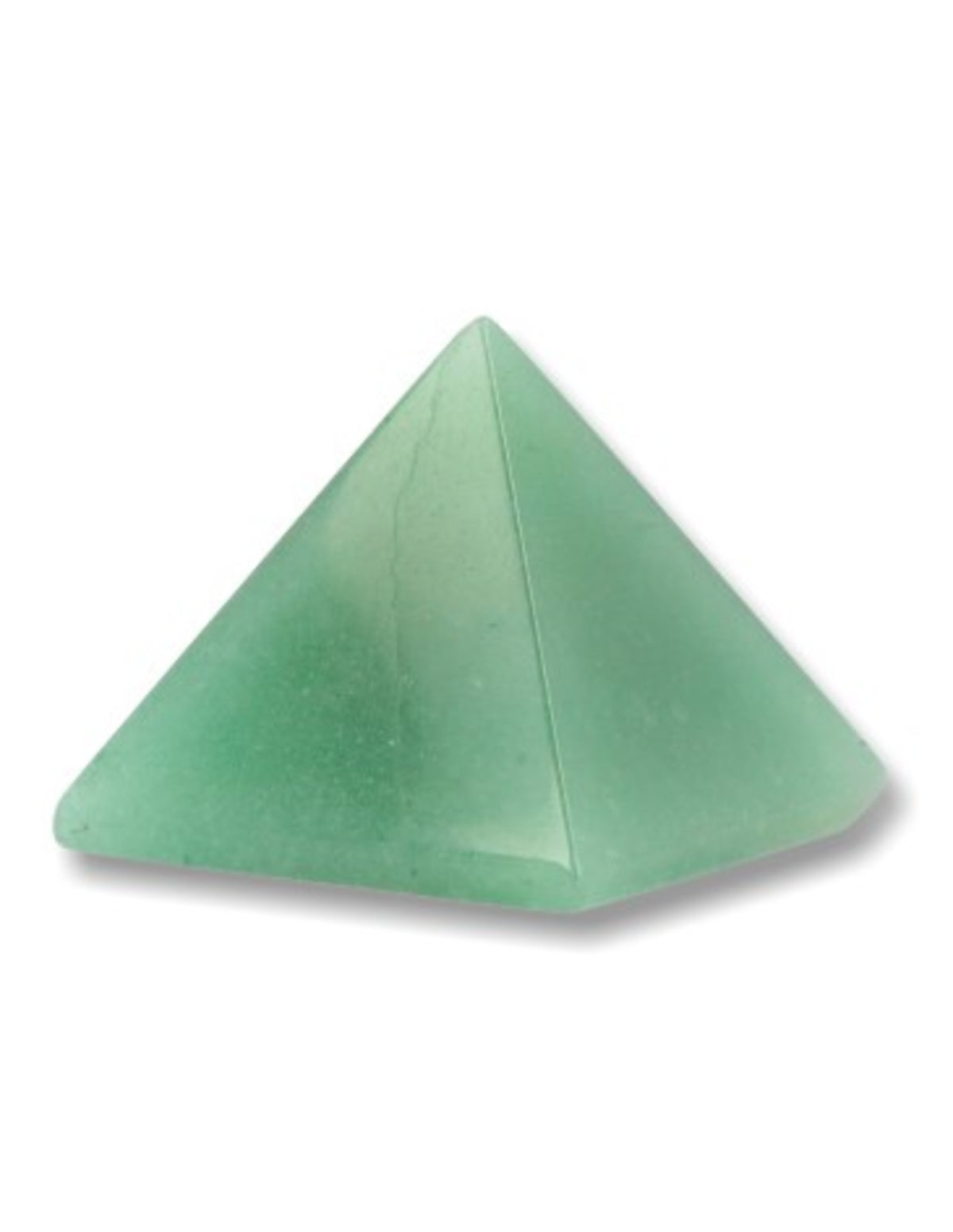 Aventurin pyramid, grön, glittrande kristall, 3,5 cm